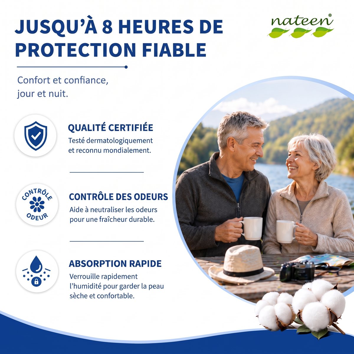 Jusqu'à 8 heures de protection