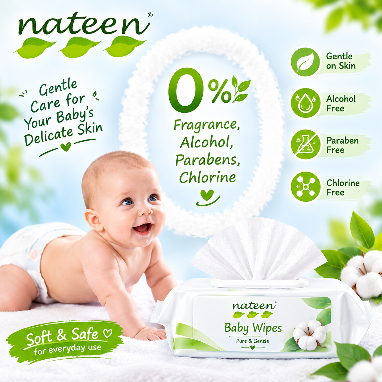 Gentle care for your baby's delicate skin