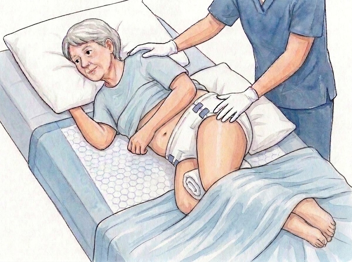 3. Prosop rulat între genunchi, pernă la spate