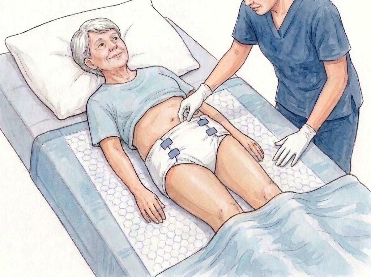 11. Centrați, ajustați, lăsați spațiu de două degete la talie, verificați pielea